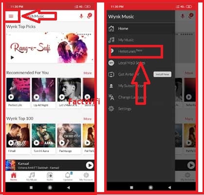 Deactivate caller tune using Airtel Wynk Music App