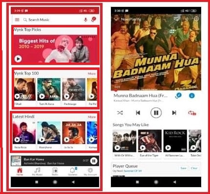 Select caller tune from Airtel Wynk Music App